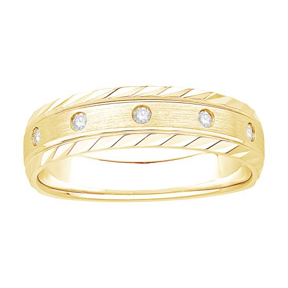 Mens Diamond Set Wedding Band