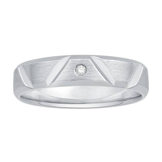 Mens Diamond Set Wedding Band