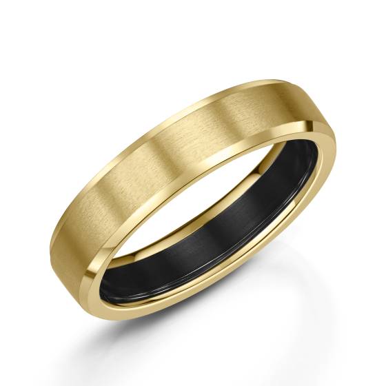 Zedd 5mm Duo Black Zirconium Wedding Band