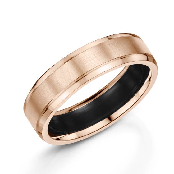 Zedd 6mm Duo Black Zirconium Wedding Band
