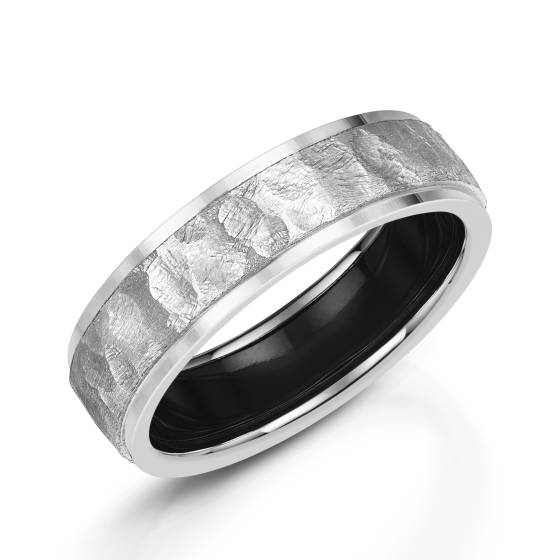 Zedd 6mm Duo Black Zirconium Wedding Band