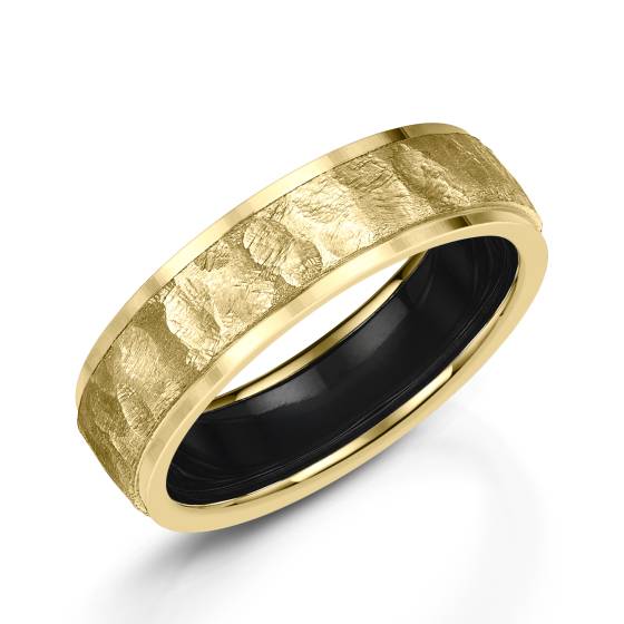 Zedd 6mm Duo Black Zirconium Wedding Band