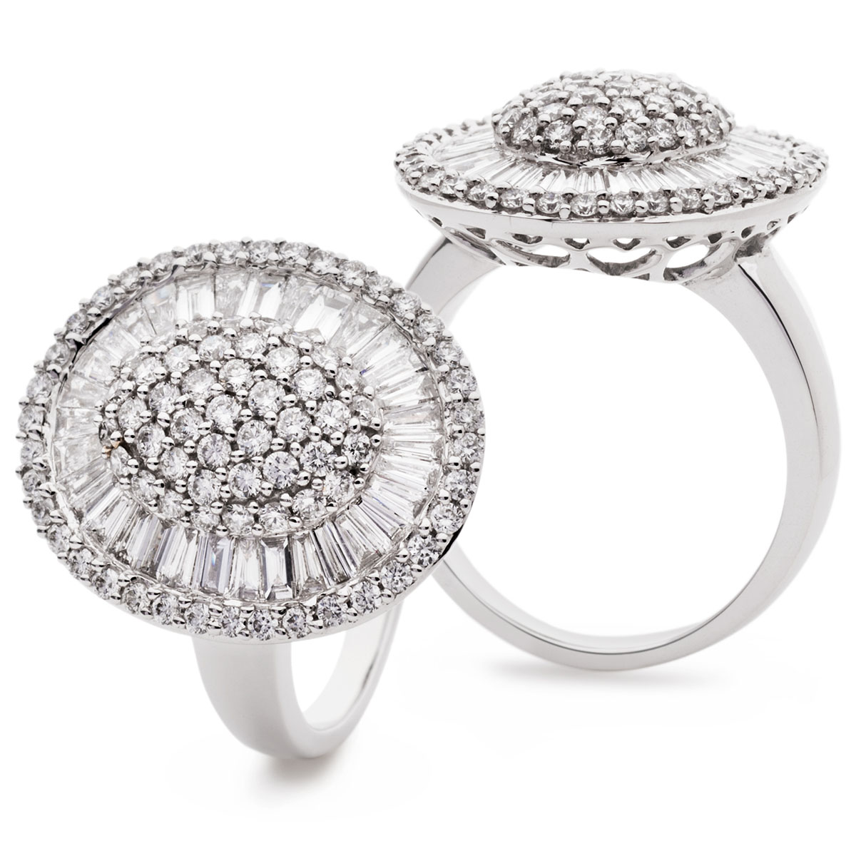 Diamond halo cluster ring deals