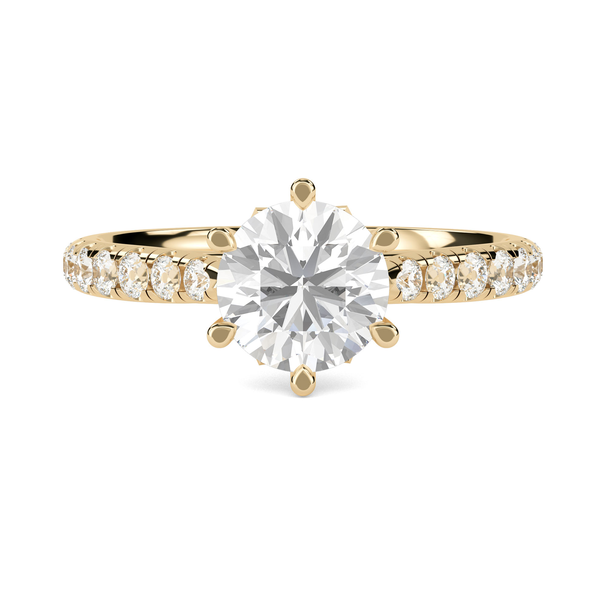 Shoulder set engagement ring deals