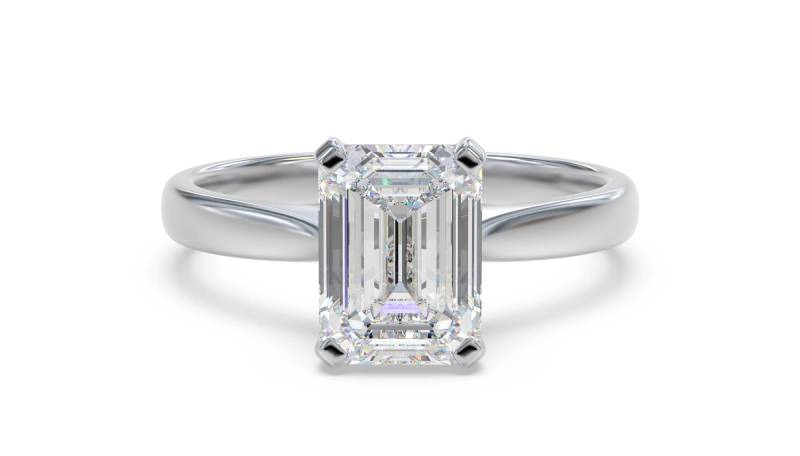 Classic Emerald Diamond Engagement Ring