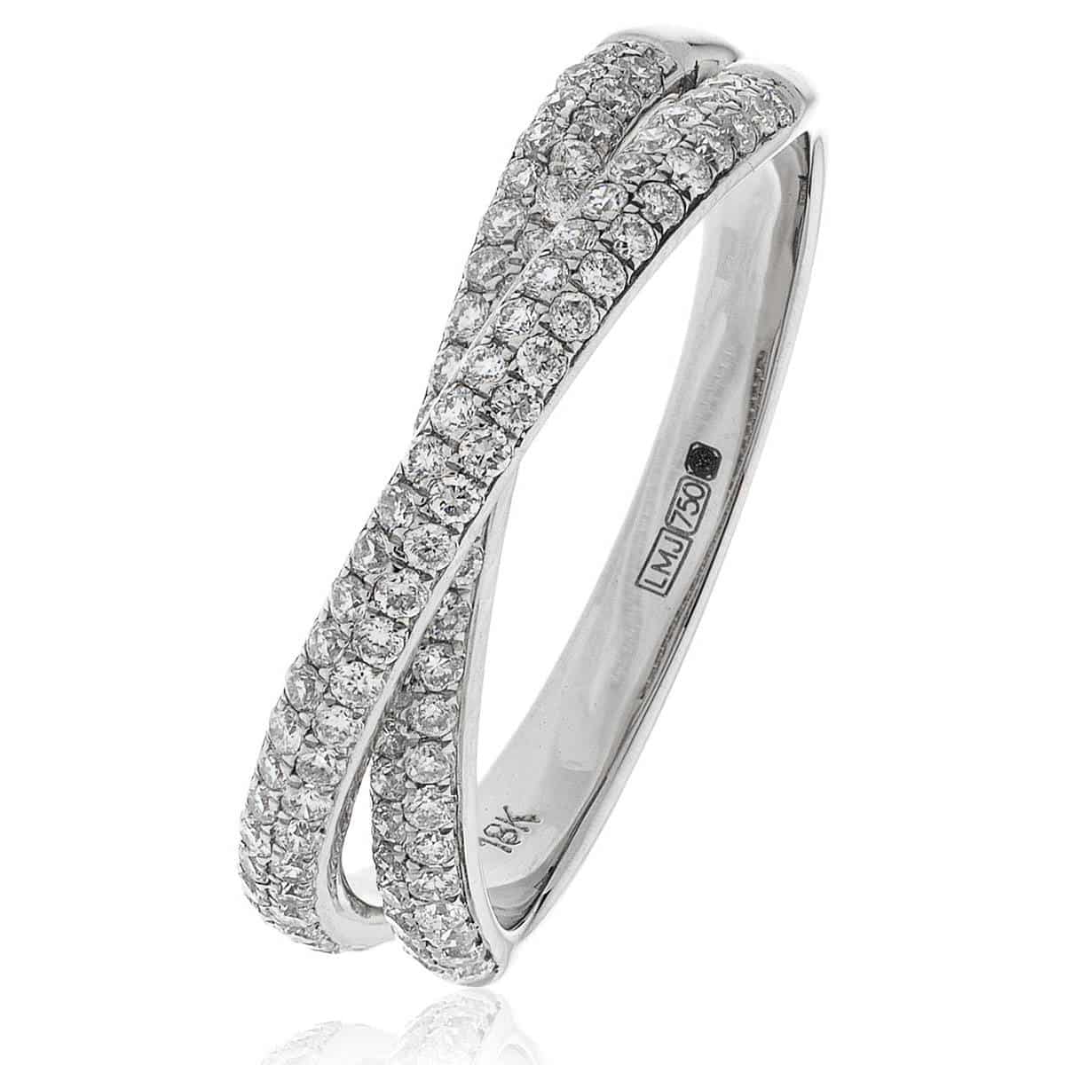 Wave Round cut 60% Eternity Ring