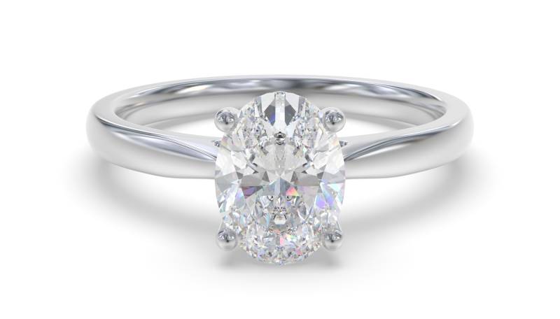 Elegant Oval Diamond Engagement Ring