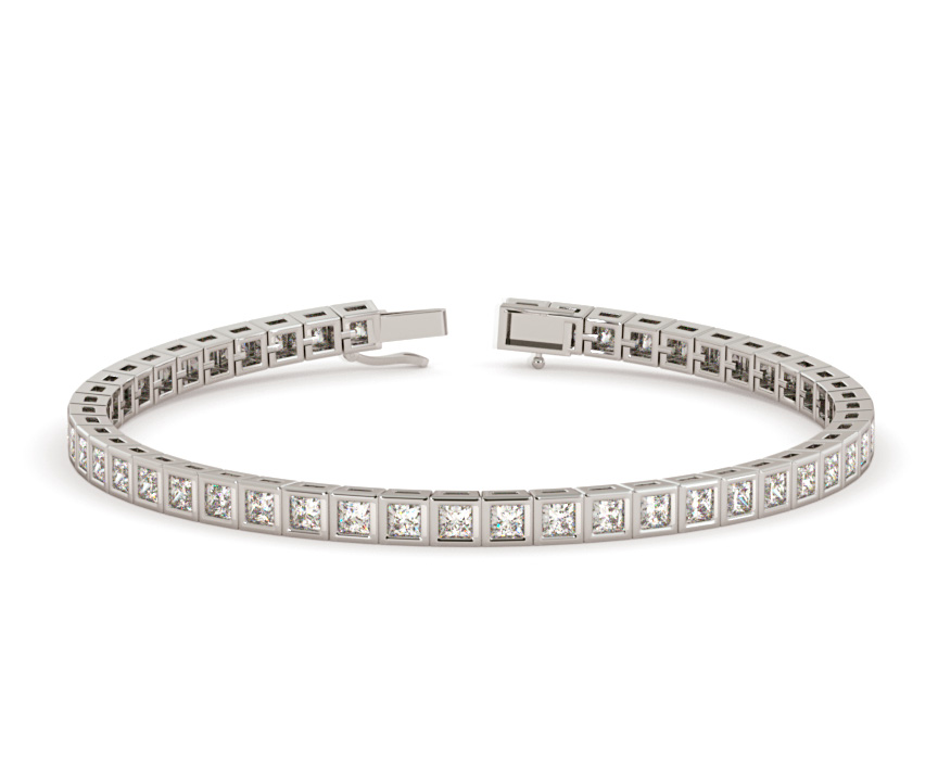 Davenport Bezel Diamond Line Bracelet