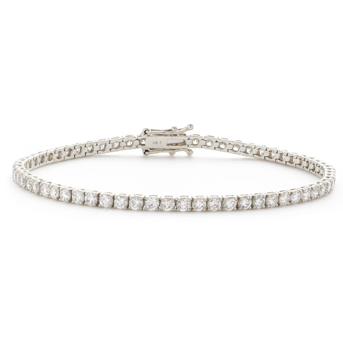 Single Row Round Diamond Tennis Bracelet