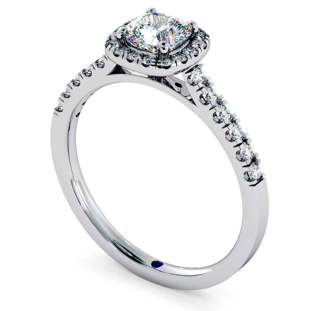Cushion Halo Cushion cut Diamond Engagement Ring