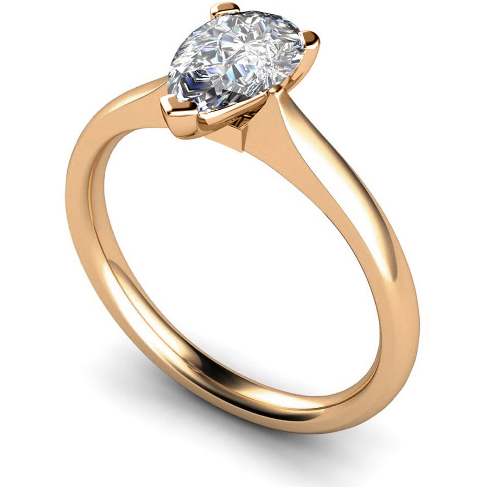 Pear Solitaire Diamond Ring