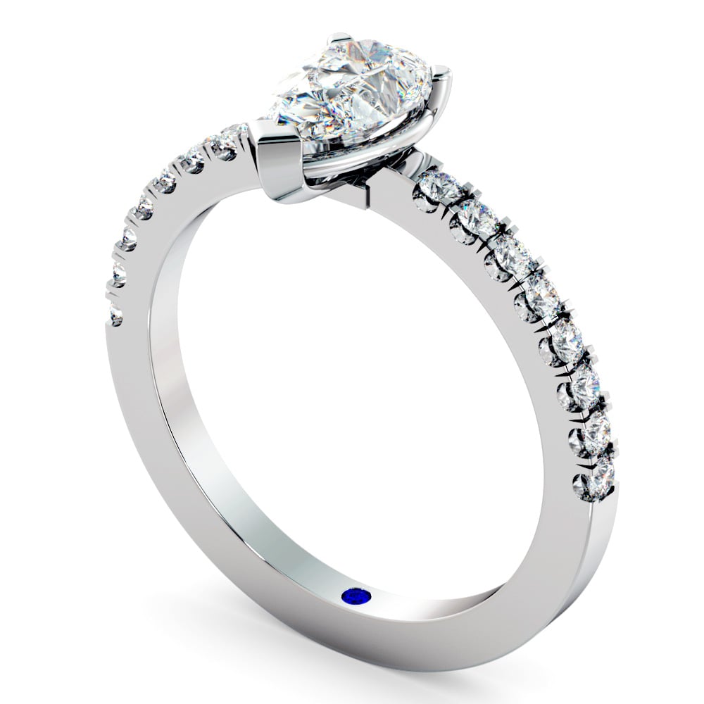 Pear cut Designer Shoulder Diamond Ring
