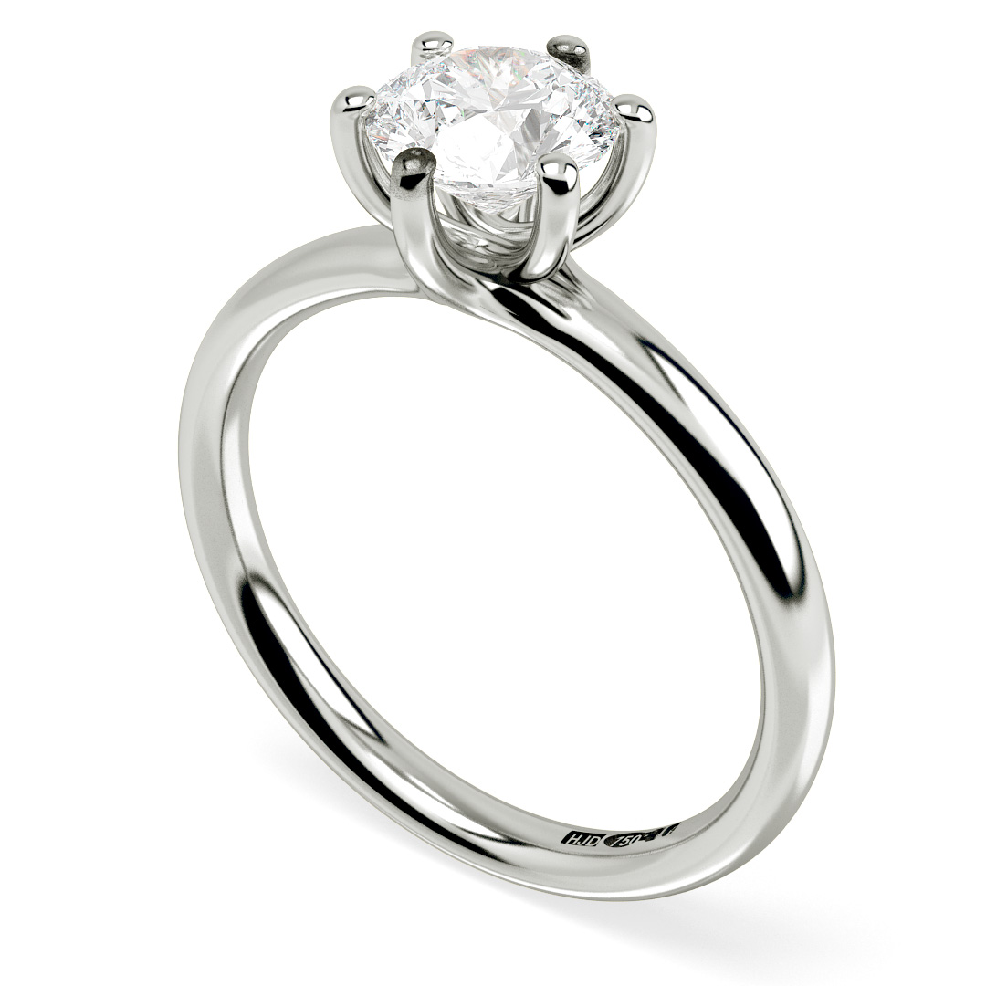 Modern Round Diamond Engagement Ring