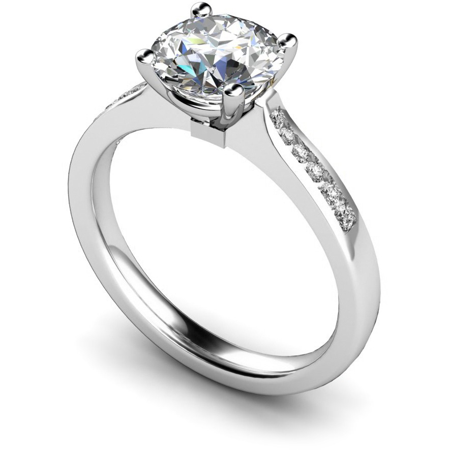 Side Stone Diamond Ring